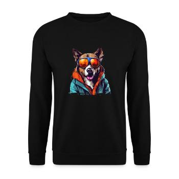 Street style dog | Lovers of quadrupeds - Unisex Sweatshirt - black - Front - Alina (178cm) & Michal (187cm)