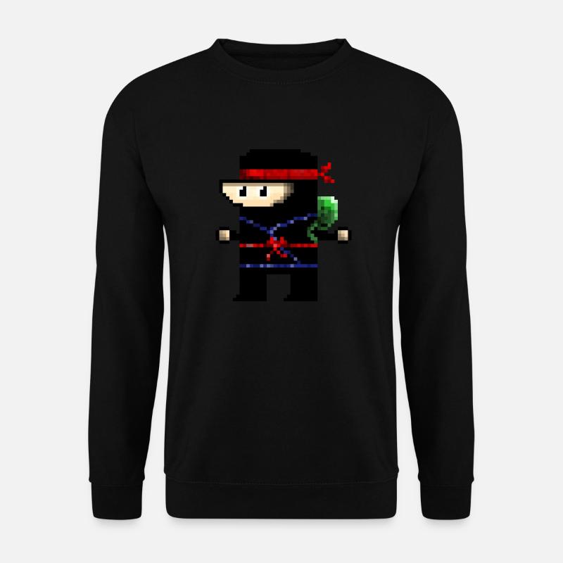 Pixel-Ninja-Krieger - Unisex Pullover - Schwarz