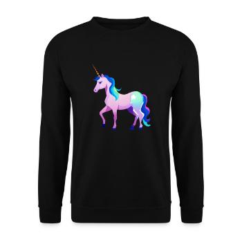 Licorne Mythique Animal Licorne Fille Licornes - Sweat-shirt Unisexe - noir - Devant - Alina (178cm) & Michal (187cm)