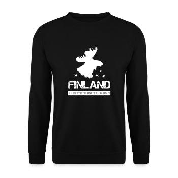Finlande - Sweat-shirt Unisexe - noir - Devant - Alina (178cm) & Michal (187cm)