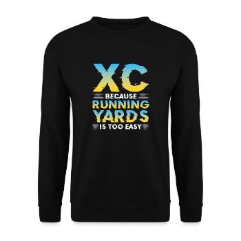XC parce que courir les chantiers est trop facile - Sweat-shirt Unisexe - noir - Devant - Alina (178cm) & Michal (187cm)