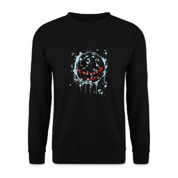 Halloween Monster - Unisex Pullover - Schwarz - Vorne - Alina (178cm) & Michal (187cm)