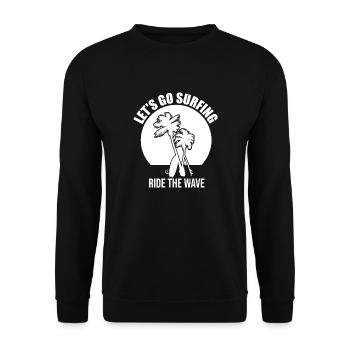 Surfing Surfboard Surfer Wassersport - Unisex Pullover - Schwarz - Vorne - Alina (178cm) & Michal (187cm)