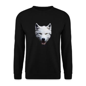 Wolf - Unisex Sweatshirt - black - Front - Alina (178cm) & Michal (187cm)