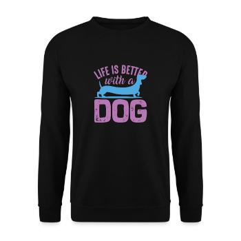 PawPrint Couture - Unisex Pullover - Schwarz - Vorne - Alina (178cm) & Michal (187cm)