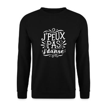 J'peux pas j'danse - Sweat-shirt Unisexe - noir - Devant - Alina (178cm) & Michal (187cm)