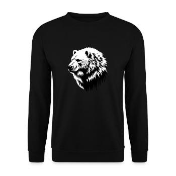Ours | Eisbäar - Sweat-shirt Unisexe - noir - Devant - Alina (178cm) & Michal (187cm)