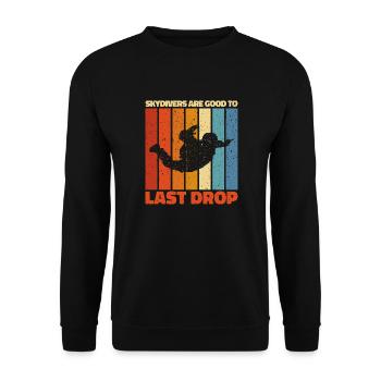 Funny Skydiver Quote: Perfect Gift! - Unisex Sweatshirt - black - Front - Alina (178cm) & Michal (187cm)