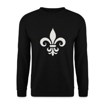 Fleur de Lis Charm - Unisex Sweatshirt - black - Front - Alina (178cm) & Michal (187cm)