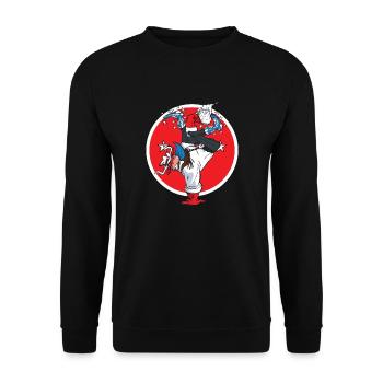 Country-Hip-Hop-Tänzerin - Unisex Pullover - Schwarz - Vorne - Alina (178cm) & Michal (187cm)