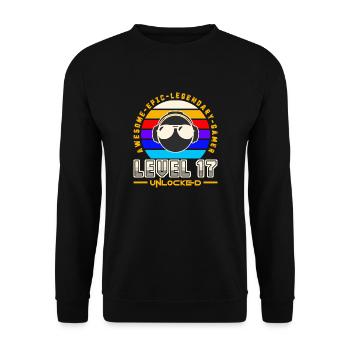 Stufe 17 - Unisex Pullover - Schwarz - Vorne - Alina (178cm) & Michal (187cm)