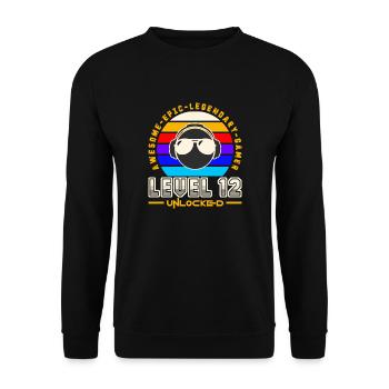 Stufe 12 - Unisex Pullover - Schwarz - Vorne - Alina (178cm) & Michal (187cm)