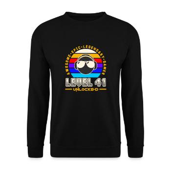 Level 41 - Unisex Sweatshirt - black - Front - Alina (178cm) & Michal (187cm)