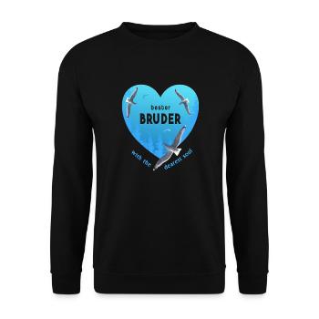 bester Bruder - Unisex Pullover - Schwarz - Vorne - Alina (178cm) & Michal (187cm)