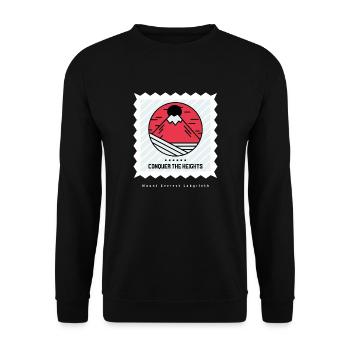 Erobere die Höhen Mount Everest Labyrinth - Unisex Pullover - Schwarz - Vorne - Alina (178cm) & Michal (187cm)