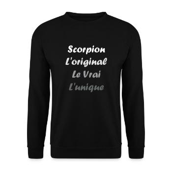 scorpion - Sweat-shirt Unisexe - noir - Devant - Alina (178cm) & Michal (187cm)