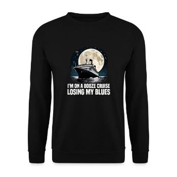 Im On A Booze Cruise Cruise Ship Vacation Group - Unisex Pullover - Schwarz - Vorne - Alina (178cm) & Michal (187cm)