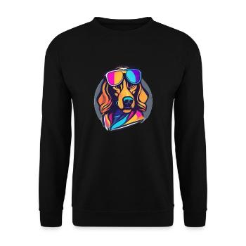 Produkt: "Pfotenfreund" - Unisex Pullover - Schwarz - Vorne - Alina (178cm) & Michal (187cm)