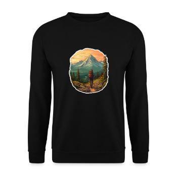 Randonnée à l’aube - Sweat-shirt Unisexe - noir - Devant - Alina (178cm) & Michal (187cm)