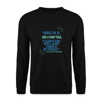 funny phrase about apple pie I tried it with love - Unisex Sweatshirt - black - Front - Alina (178cm) & Michal (187cm)
