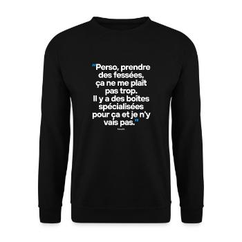 Citation célèbre footballeur coach - Sweat-shirt Unisexe - noir - Devant - Alina (178cm) & Michal (187cm)