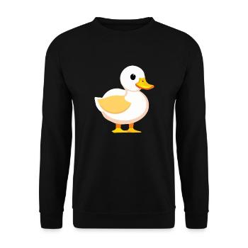 Mignon bébé canard oie - Sweat-shirt Unisexe - noir - Devant - Alina (178cm) & Michal (187cm)
