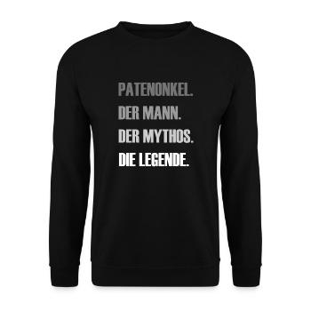 Patenonkel - Unisex Pullover - Schwarz - Vorne - Alina (178cm) & Michal (187cm)