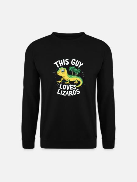 This Guy Loves Lizards - Unisex Pullover - Schwarz