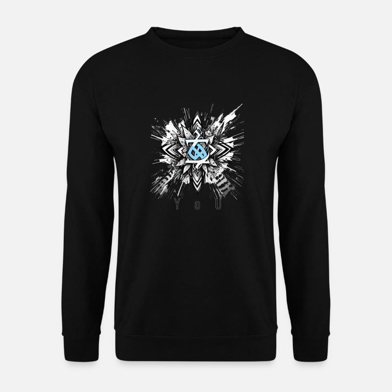 Blumenmuster YOU - Unisex Pullover - Schwarz