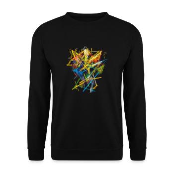 abstract - Unisex Sweatshirt - black - Front - Alina (178cm) & Michal (187cm)