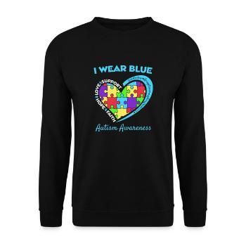 Autism - Unisex Sweatshirt - black - Front - Alina (178cm) & Michal (187cm)