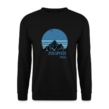 Height Zugspitze Design - Unisex Sweatshirt - black - Front - Alina (178cm) & Michal (187cm)