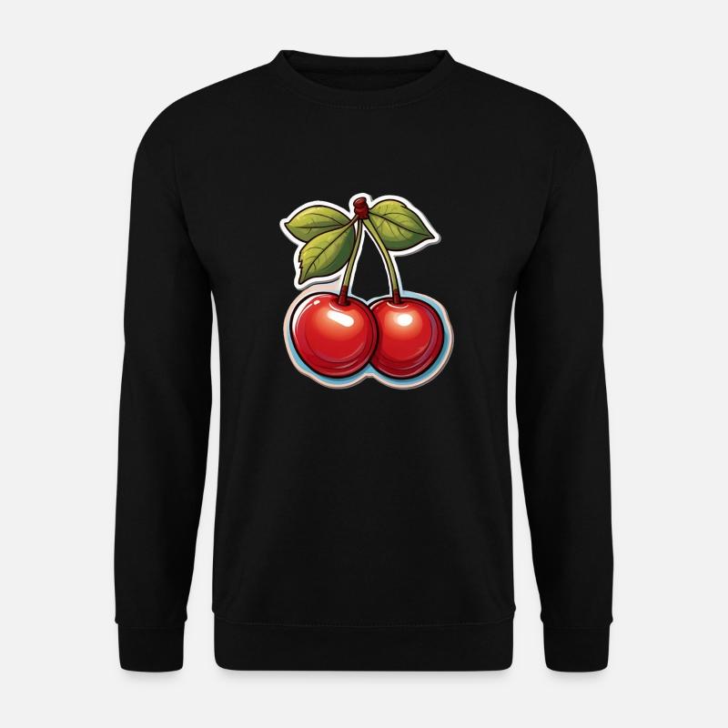 Leckere rote Kirschen - Unisex Pullover - Schwarz