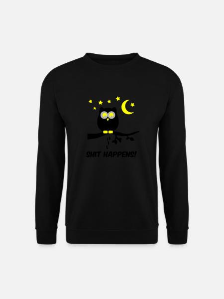 Owl Shit Happens 02 - Unisex Sweatshirt - black
