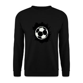fußball klecks - Unisex Pullover - Schwarz - Vorne - Alina (178cm) & Michal (187cm)