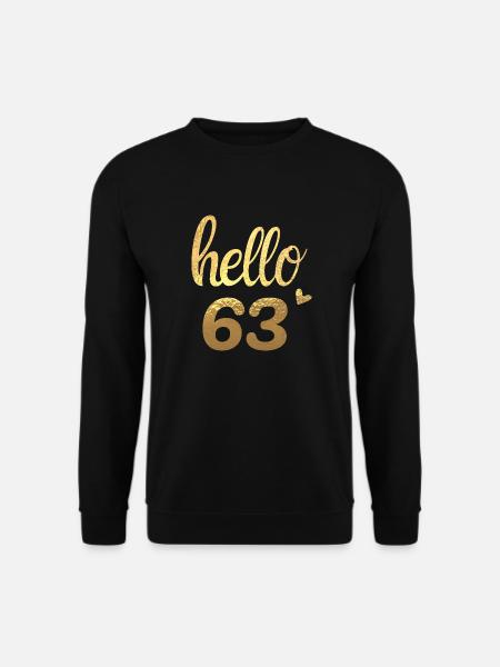 Hello 63 gold - Unisex Sweatshirt - black
