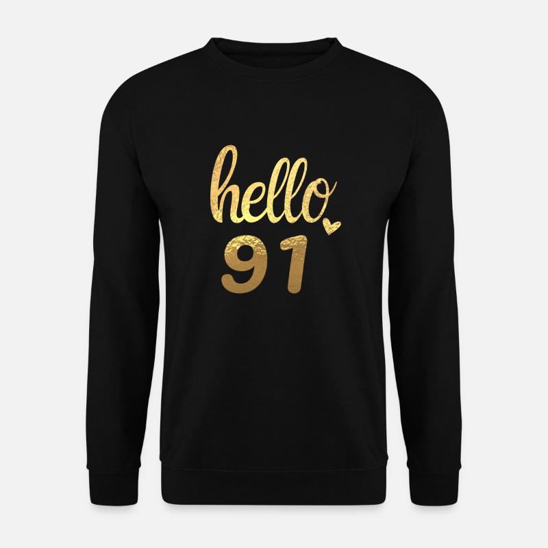 Hello 91 gold - Unisex Sweatshirt - black