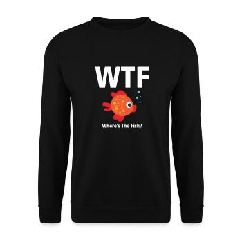 T-shirt WTF - Où est le poisson ? ORANGE - Sweat-shirt Unisexe - noir - Devant - Alina (178cm) & Michal (187cm)