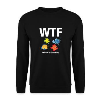 T-shirt WTF - Où est le poisson ? DIVERS - Sweat-shirt Unisexe - noir - Devant - Alina (178cm) & Michal (187cm)