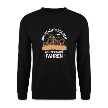 Roller Coaster Amusement Park Roller Coaster - Unisex Sweatshirt - black - Front - Alina (178cm) & Michal (187cm)