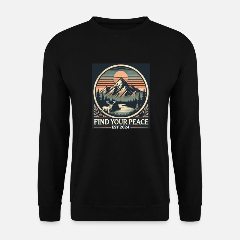 Alpen Ruhe - Unisex Pullover - Schwarz