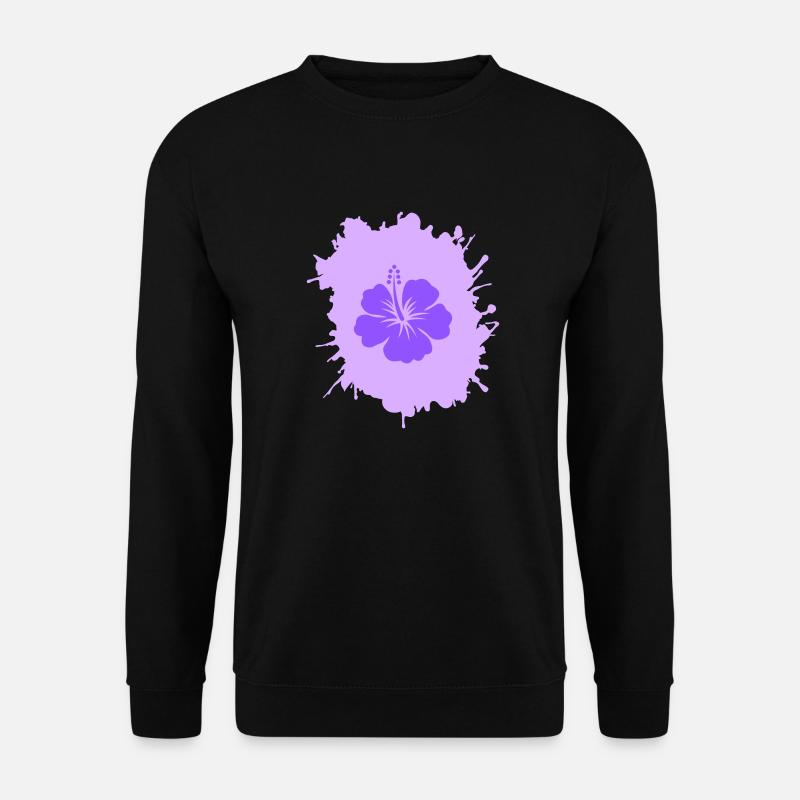 hibiskus klecks - Unisex Pullover - Schwarz