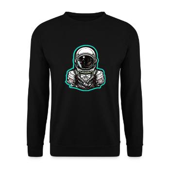 Astronaute - Sweat-shirt Unisexe - noir - Devant - Alina (178cm) & Michal (187cm)