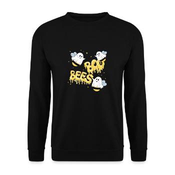 Boo Bees - Unisex Sweatshirt - black - Front - Alina (178cm) & Michal (187cm)