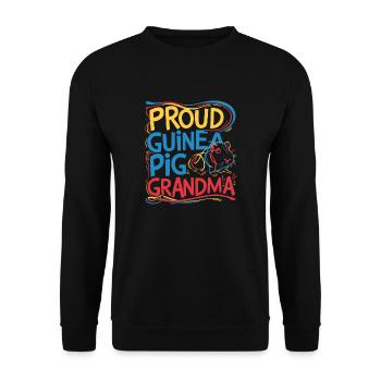 Guinea Pig Grandma - Proud Grandma - Unisex Sweatshirt - black - Front - Alina (178cm) & Michal (187cm)