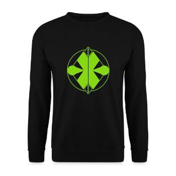 Modern Green Logo – Natural & Abstract Balance - Unisex Sweatshirt - black - Front - Alina (178cm) & Michal (187cm)