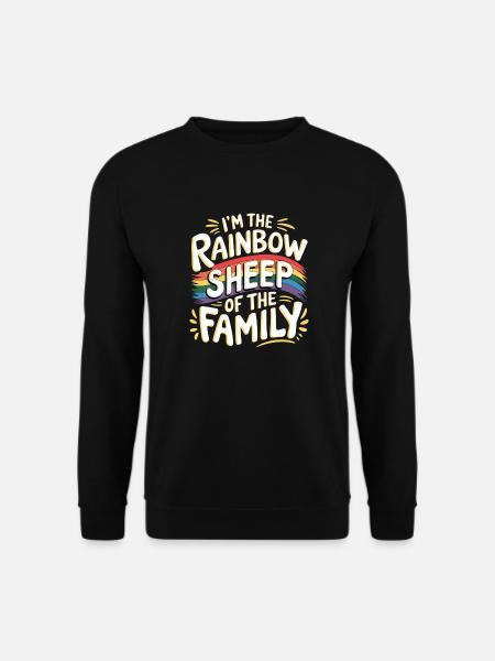 I'm The Rainbow Sheep Of The Family 12 - Unisex Pullover - Schwarz