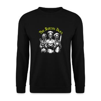 Baking Dead - backende Zombies - Unisex Pullover - Schwarz - Vorne - Alina (178cm) & Michal (187cm)