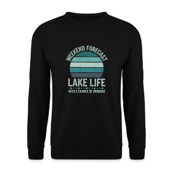 Lake and summer joy - Unisex Sweatshirt - black - Front - Alina (178cm) & Michal (187cm)