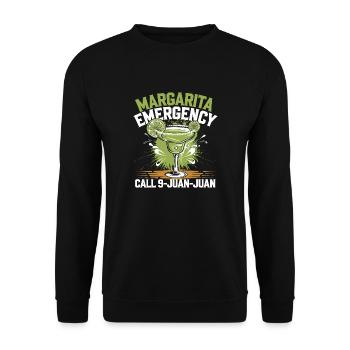 Humorvolle Margarita-Liebe - Unisex Pullover - Schwarz - Vorne - Alina (178cm) & Michal (187cm)